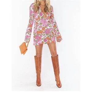 Show Me Your Mumu Charlie Collar Dress in Carnaby Floral Knit Size XS